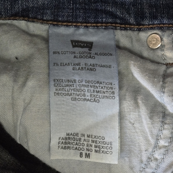 LEVI'S 515 Boot Cut Mid Rise Blue Jeans NWT Size 8M - Picture 6 of 15